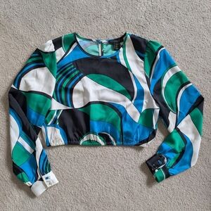 House Of Harlow 1960 Satin Crop Top Size Large